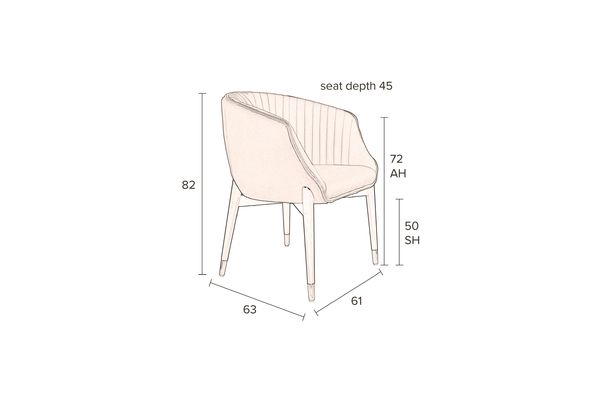 Ockerfarbener Samt-Sessel Dolly | Maison en Vogue