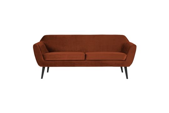 3-Sitzer-Sofa in Terracotta-Velours Rocco