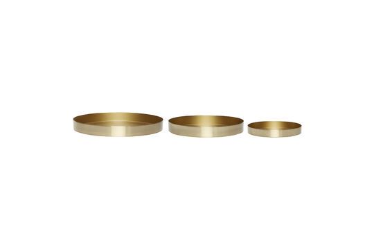 3er-Set braune Metallschalen Embrace