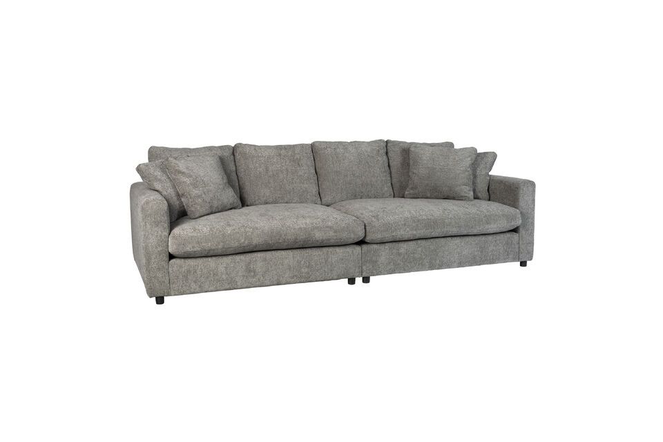 4-Sitzer-Sofa in dunkelgrauem Stoff Sense - 4