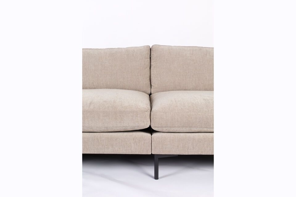 7-Sitzer Ecksofa in beigem Stoff Summer - 2