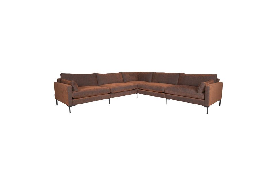 7-Sitzer-Ecksofa in Stoff terra Summer Zuiver