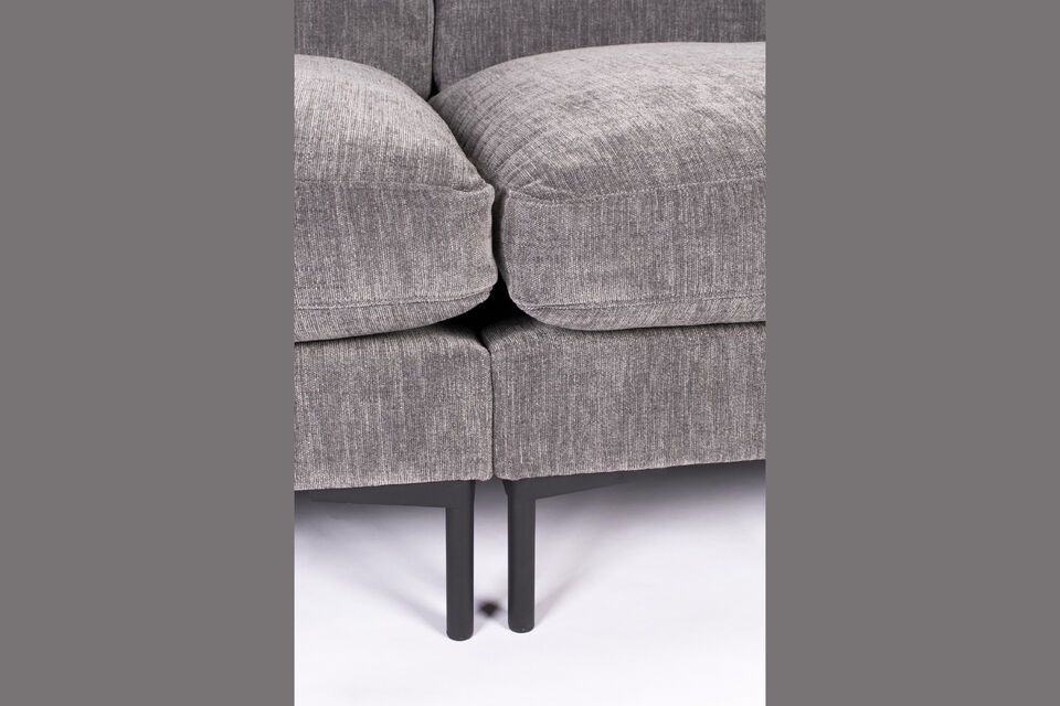 7-Sitzer-Ecksofa mit dunkelgrauem Stoffbezug Summer - 5