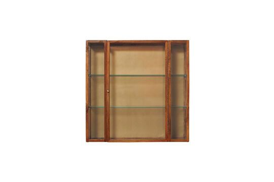 Azaria Wandvitrine aus dunklem Holz