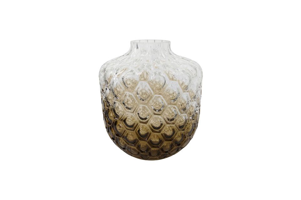 Entdecken Sie zeitlose Eleganz mit unserer Art-Deco-Vase aus braunem Glas