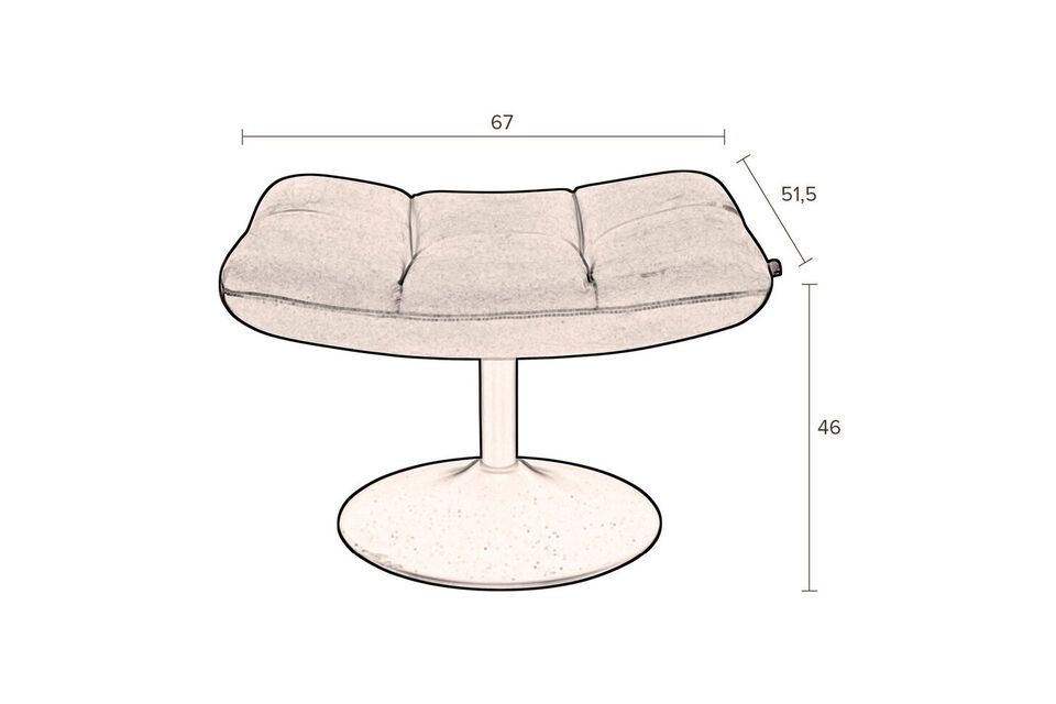 Brauner Vintage-Hocker Bar - 15