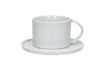 Miniaturansicht Große Tasse mit Untertasse aus weißem Porzellan Porcelino White 1