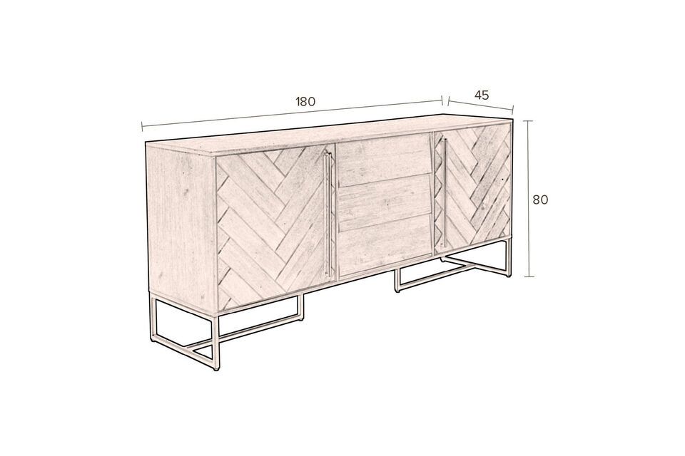 Highboard aus Eichenholz Class - 17