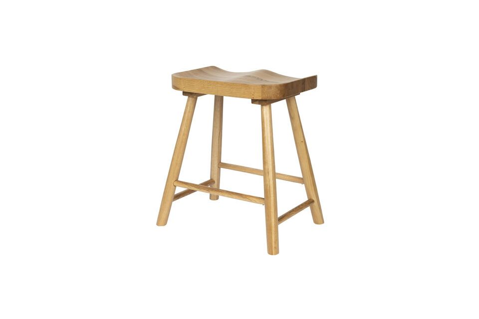 Hocker aus braunem Holz Vander - 3