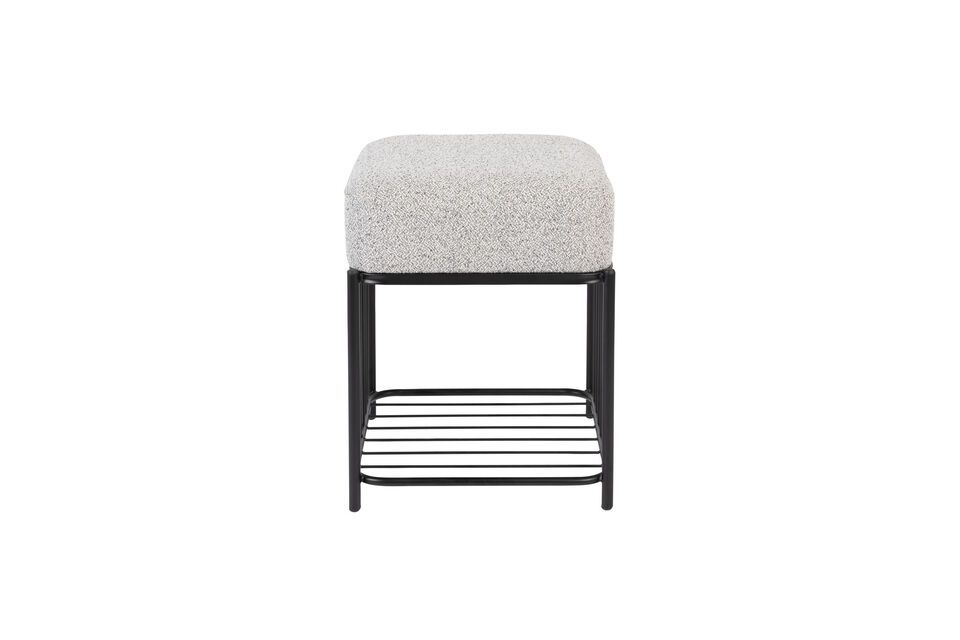 Hocker aus grauem Stoff Milou - 1