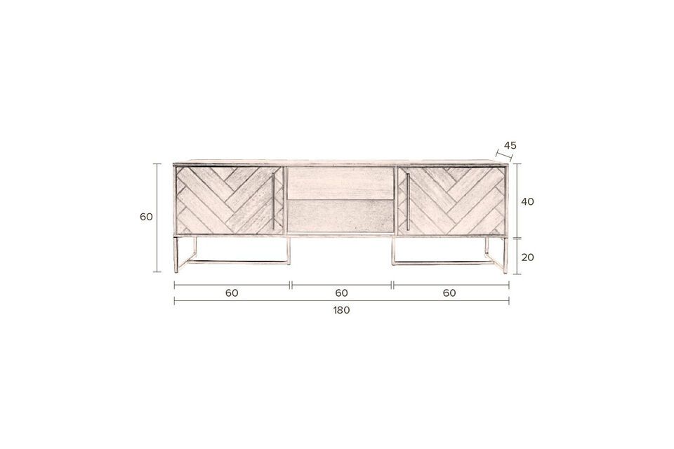 Niedriges Sideboard aus Eichenholz Class - 12