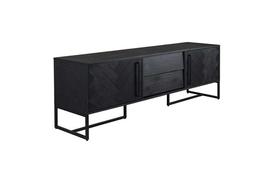 Niedriges Sideboard aus schwarzem Holz Class DutchBone