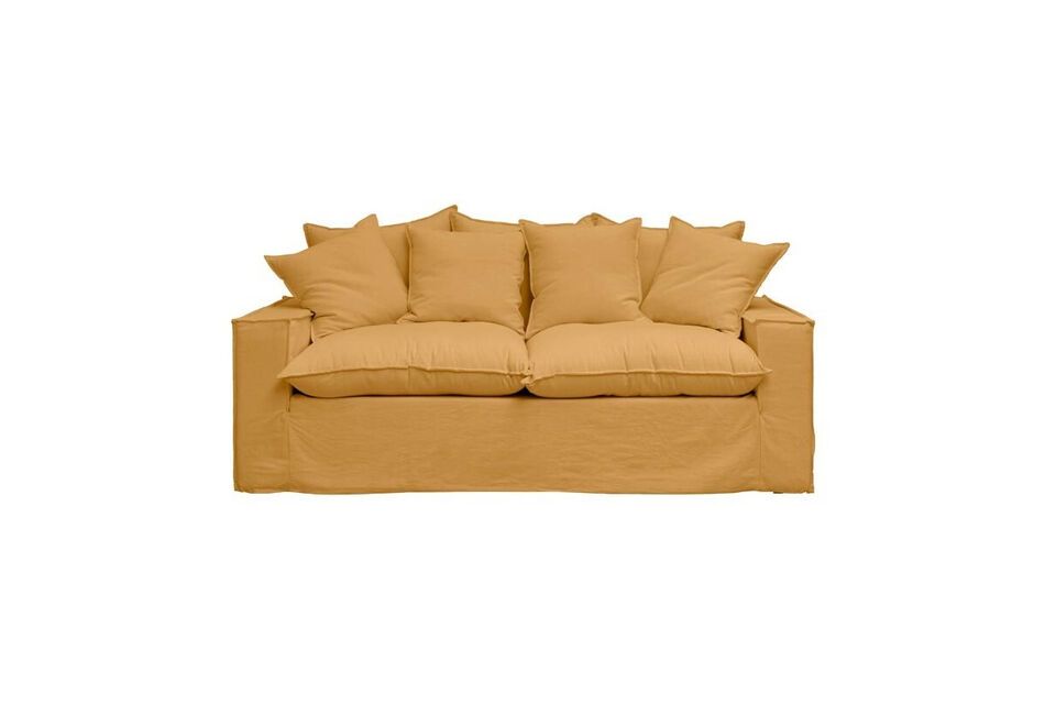 Entdecken Sie zeitgenössischen Komfort mit unserem 3-Sitzer-Sofa aus Baumwolle