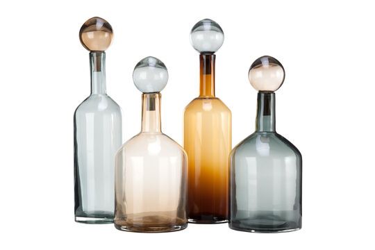 Set aus 4 Glasflaschen Cognac Bubbles