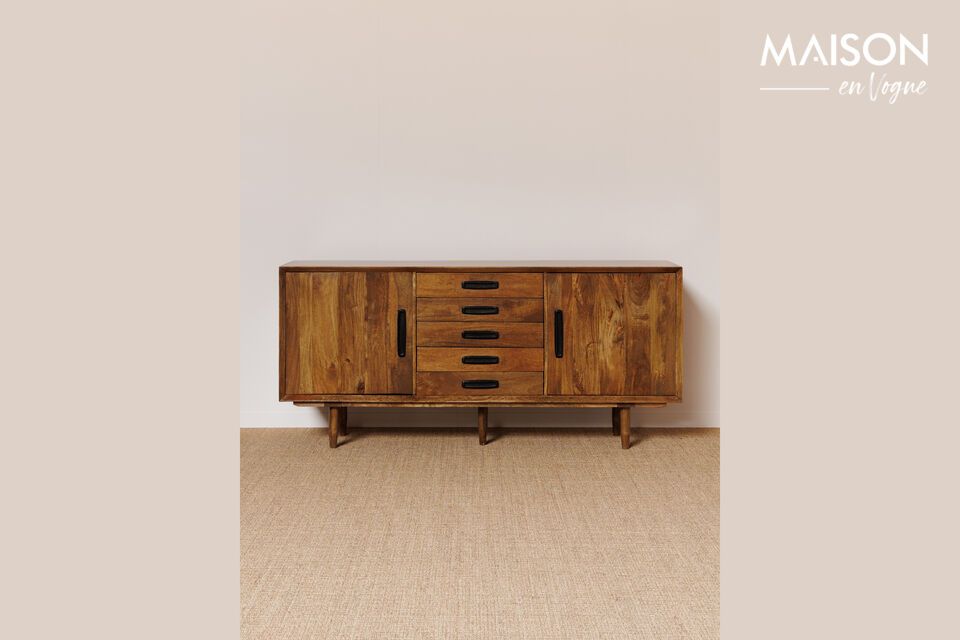 Sideboard aus dunklem Holz Amador Chehoma