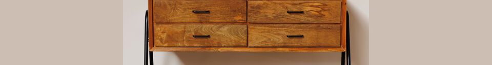 Materialbeschreibung Sideboard aus dunklem Holz Chapman