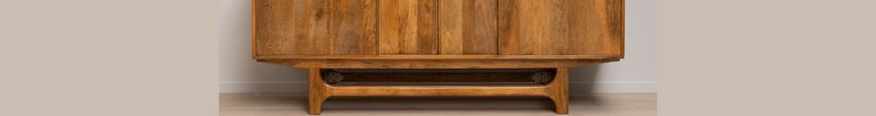 Materialbeschreibung Sideboard aus dunklem Holz Swann