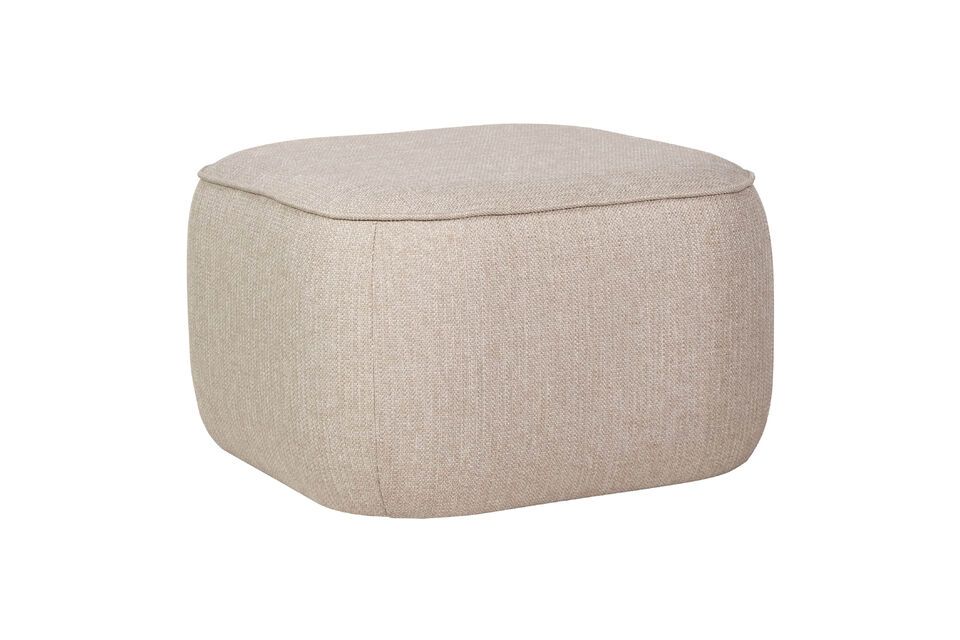 Sitzsack aus beigem Stoff Cube Hübsch