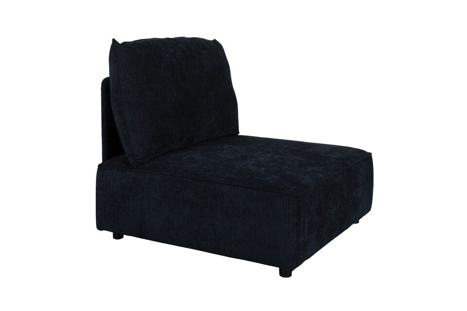 Sofaelement 1-sitzig in blauem Stoff Hunter - 3