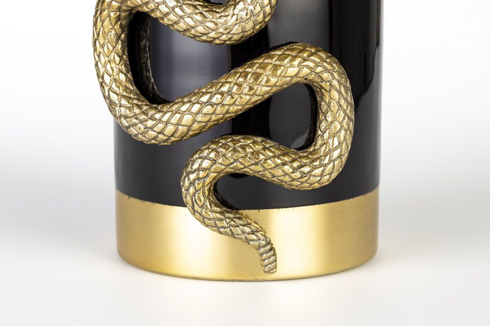 Übertopf aus recyceltem Aluminium gold Snakes - 6