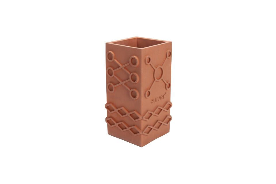 Vase aus Beton terracotta 25 cm Graphic Zuiver