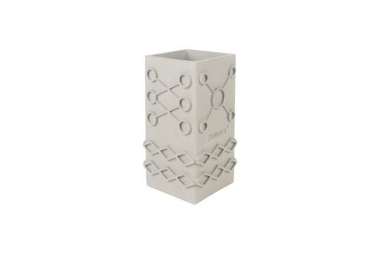 Vase aus grauem Beton 25 cm Graphic