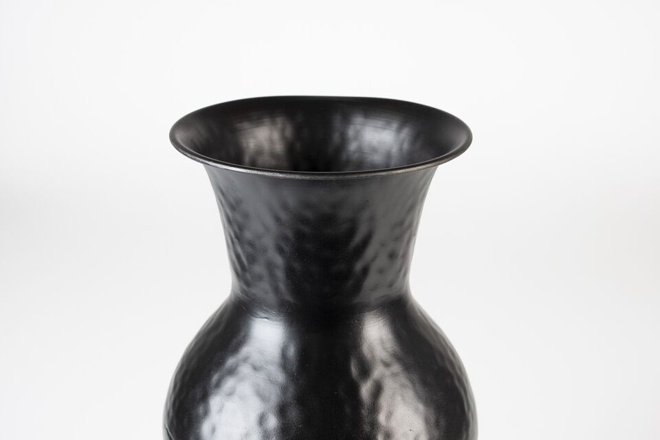 Vase aus schwarzem Stahl 40 cm Dunja - 7