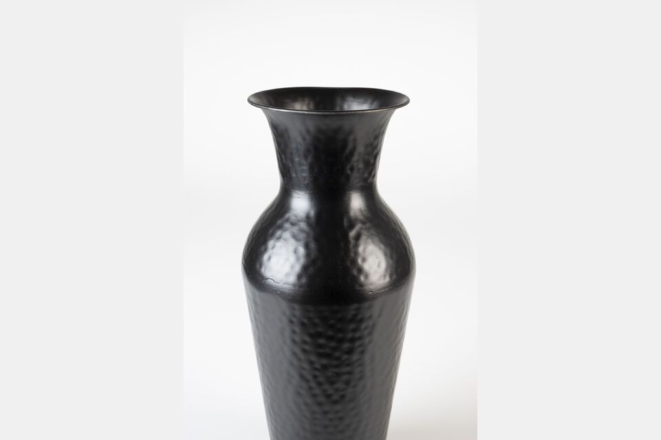 Vase aus schwarzem Stahl 40 cm Dunja - 8