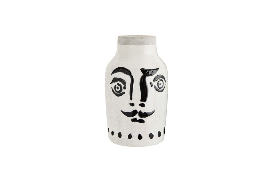 Vase aus Steingut Face Madam Stoltz