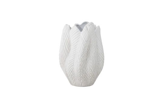 Vase aus weißem Sandstein H26 Besa